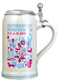 Offizieller Oktoberfestkrug 2019 mit Zinndeckel